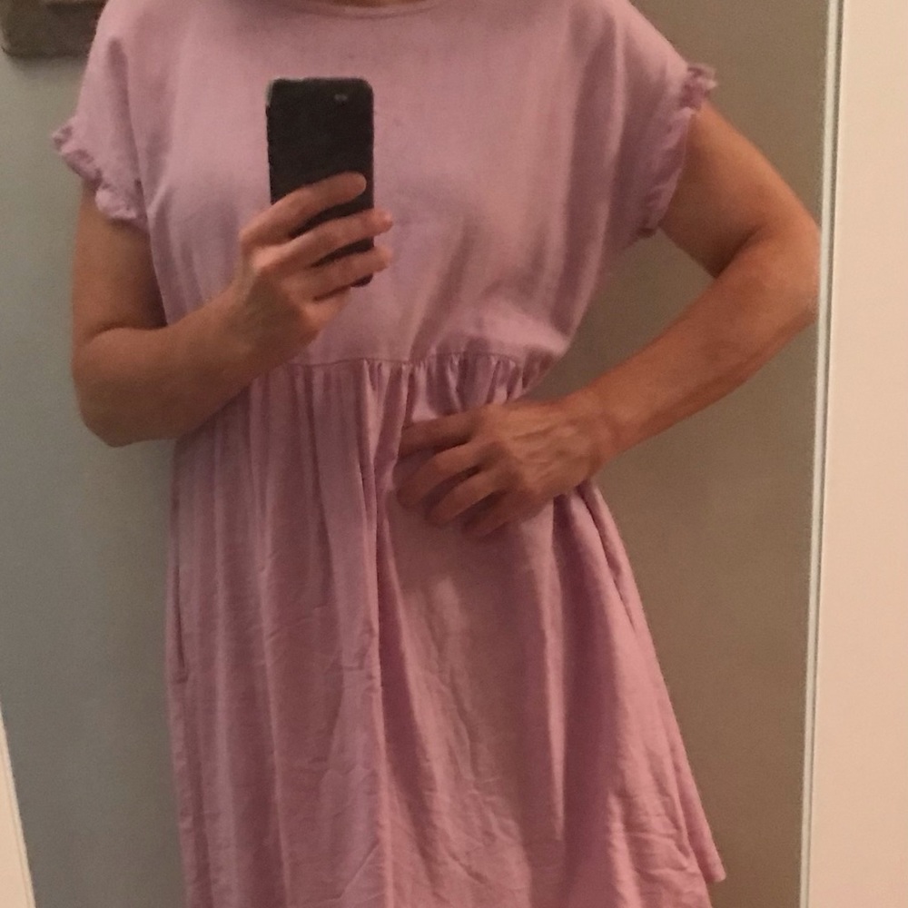 Sonoma Casual Linen Babydoll Dress, Small